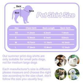 Pistha Pistha 8 Pcs Dog Shirts Adorable Printed Pet T Shirts Holiday Puppy Kitten Dog Clothes for Small Dogs Cats Girl(S)