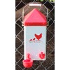 RentACoop 1 Gallon PVC Chicken Waterer with 2 Auto-Fill Cups,