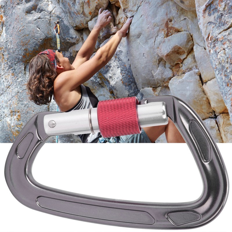 7075 Aviation Aluminum Master Lock Carabiner D Ring Safety Buckle