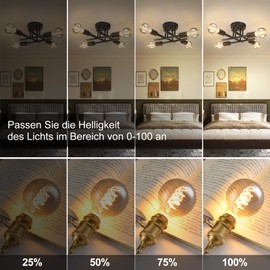 NUODIFAN NUODIFAN Edison Vintage Glhbirne E27, Dimmbar 4W LED Lampe Warmwei? 2700K Led Leuchtmittel Glhbirne E27 Ideal fr Nostalgie und Retro Beleuchtung im Haus Caf Bar