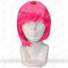 Peluca Lacia Corta Rosa Neón Disfraz Fantasía Fiesta Cosplay