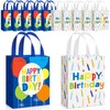 Teenyyou 12 Pcs Happy Birthday Gift Bag Non Woven Wrap