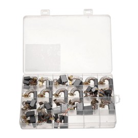 HARFINGTON 60pcs Carbon Brush 10 Different Sizes Grinder Brush Electric Motor Replacement Part Rotary Tool Cutting Machine Polisher Brushes
