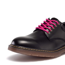 Shoemate Solid Color Round Shoe Laces for Sneakers, Boots and Athletic Shoes, Shoe Strings, Hot Pink, 48"(122cm) 15-MeiHong ROD-122-15