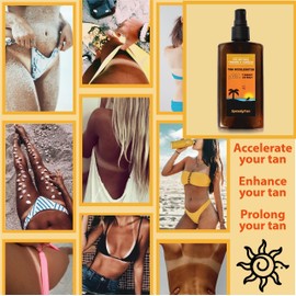 Premium Tan Accelerator Tanning Oil - For Sunbed Use & Natural Tanning - Natural Tanning Accelerator With Carrot Extract - UK Based Brand