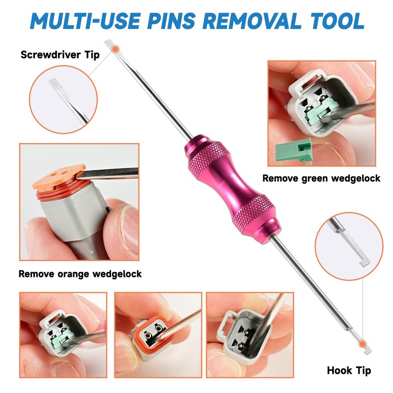 MUYI 371PCS DT Connector Kits, 2/3/4/6/8/12 Pin Connectors for 20