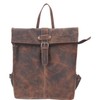 The Skandinavian Brand Women's Leather Backpack Mixed Colours 30 Brown,