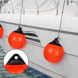 YLVERX Pair of Boat Mooring Buoys, Marine Grade Inflatable Vinyl Round Pontoon Boat Fenders Ball, Boat Bumpers for Docking, Dock Floats, Fishing Marker Buoys/Swim Buoy/Anchor Ball