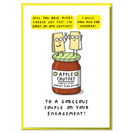 Will You Brie Mine? I'm Down On One Chutney! Funny Cheesy Engagement Card