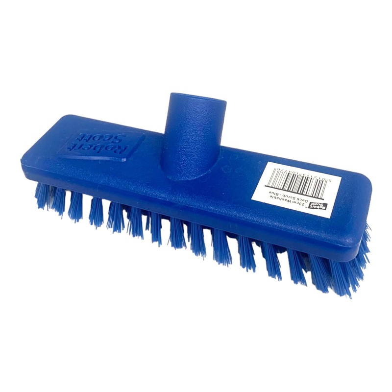Robert Scott WDHYBL-1 Washable Deck Scrub,9", Blue