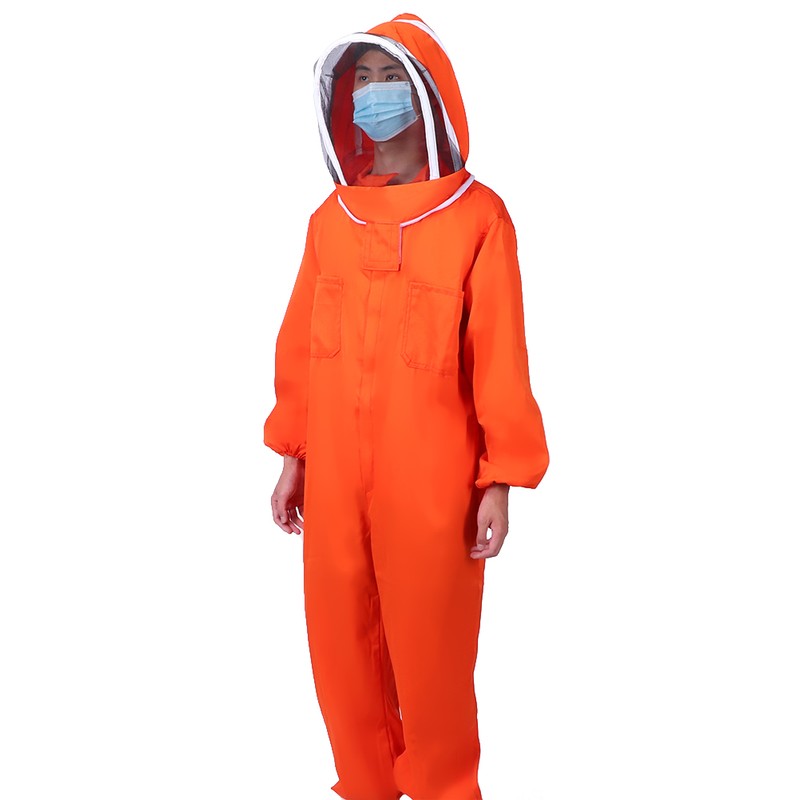 Orange Beekeeper One Piece Bee Suit Beekeeping Protective Clothes Beekeeping