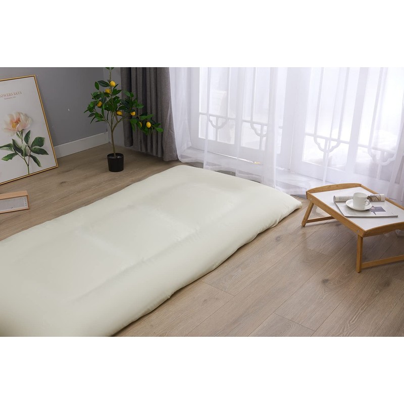 Futon Cover, Single, 100% Cotton, Vanilla Yellow, One-touch Sheet, Plain,
