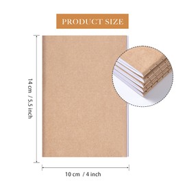 Ddaowanx 100 Pack Mini Kraft Paper Notebook Journal Blank Sketchbooks Notepad for Kids, Students, Travelers, School Supplies, 48 Pages, 24 Sheets,4.13 x 5.5 Inch