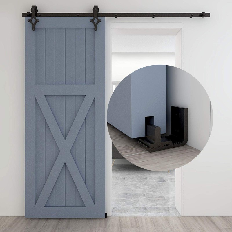 WOLFBIRD Adjustable Sliding Door Floor Guide Wall Mount, Adjustable Floor