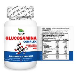 Glucosamina Complex 100 Cpsulas, Calidad Premium Natural
