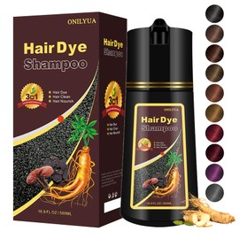 Agthyuve Cherry Brown Hair Dye, Hair Dye Shampoo For Men and Women, Hair Color Shampoo For Home Use, Shampoo Para Canas, Hair Dye Shampoo 3 in 1, 16.9 Fl Oz (Cherry Brown)