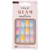 CALA - "Glam Couture" uñas postizas con punta de color