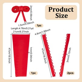 NBEADS Wedding Dresses Corset Kit, Corset Back Kit Women's Wedding Dress Zipper Replacement Adjustable Fit Satin Corset Back Kit Lace up for Prom Dress Wedding Dress, Red