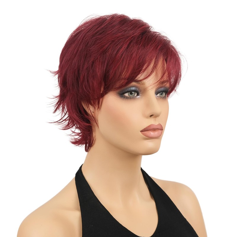 Lydell 8" Short Layered Shaggy Wavy Wigs Full Heat Resistant
