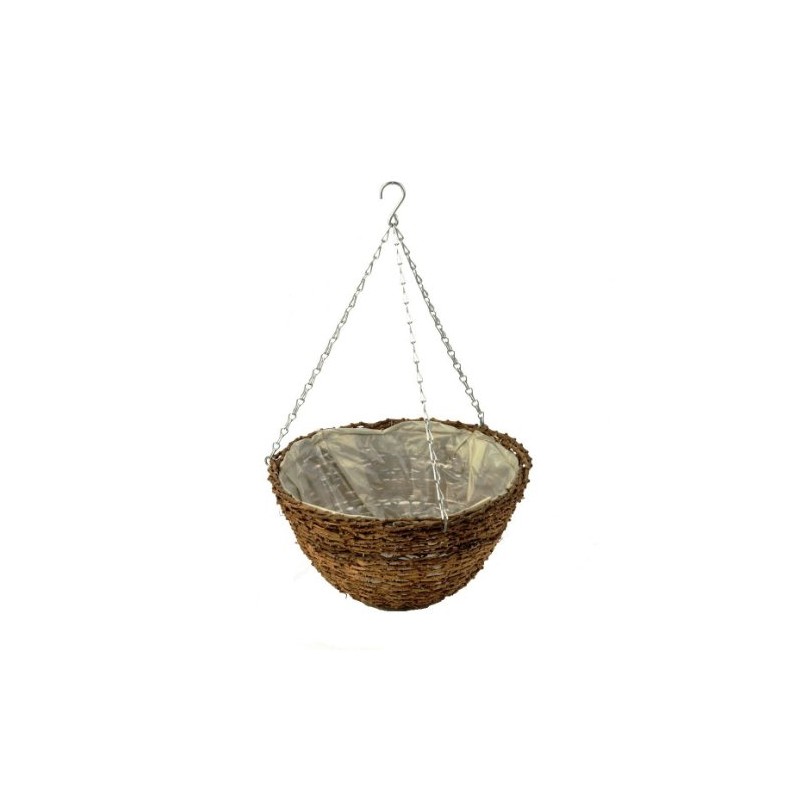 Apollo 12-inch Rattan Hanging Basket