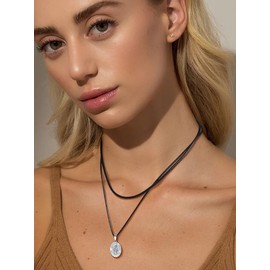 PROSTEEL Leather String Rope Necklace Chain For Men 2mm 18inch Black Leather Necklace Cord With Clasp Necklaces