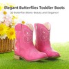 Parrosoo Toddler Cowboy Boots Big Girls Cowgirl Boots Pink Kids