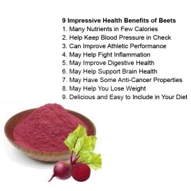 ACTIVE NUTRILIFE Organic Beet Root Powder Raw Non GMO Pure Beta Vulgaris Nitric Oxide 500g