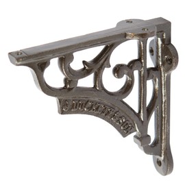 Hammer and Tongs - Ornate Iron Shelf Bracket - D120mm - Raw