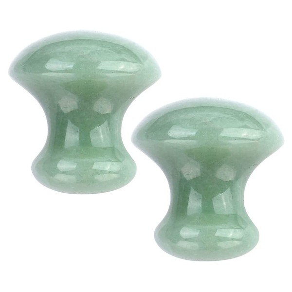 SOLUSTRE Scraping Massage Tool Jade Chakra Healing Relaxing Stone Mushroom