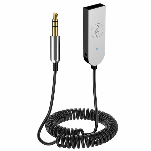 TECEVO Bluetooth 5.0 AUX Adapter - Wireless Music Receiver -