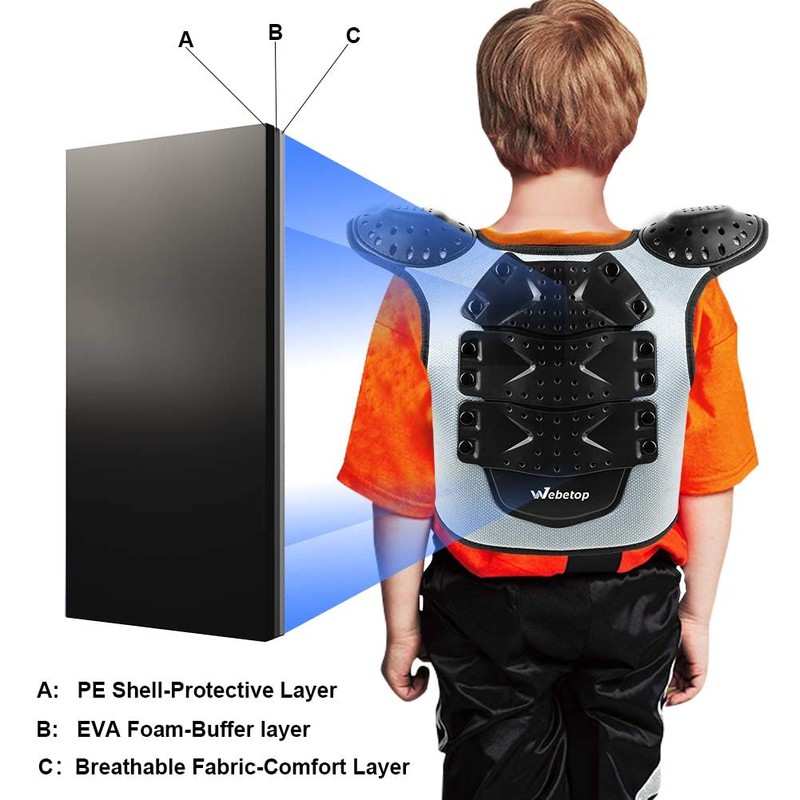 Webetop Youth Chest Protector Motocross Armor for Dirt Bike Motorcycle