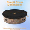 Outdoor Round Built in Stone Fire Pit Cover, 600D Quality