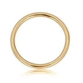 AVORA 10K Yellow Gold Plain Band Stackable Ring - Size 2.5