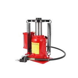 20 Ton Air Hydraulic Bottle Jack - Heavy Duty Dual Power Pneumatic/Manual Car Lift for Trucks & SUVs - Low Profile 8.3"-16.1" Lift Range, All Welded Leakproof Design with Safety Valve