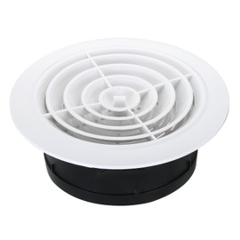 PATIKIL 8 Inch Round Air Vent, Adjustable Ceiling Diffuser Grill Cover ABS Louver Soffit Vent with Screen for Bathroom Kitchen Living Room, Rotate Type