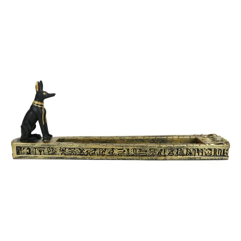 Egyptian Anubis Incense Holder Burner Figurine Made of Polyresin