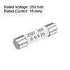 sourcing map Ceramic Cartridge Fuses 16 A 250 V 6