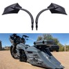 Black Irregular Shape Motorcycle Mirrors,Upgrade Rearview Motorcycle Mirrors With M8