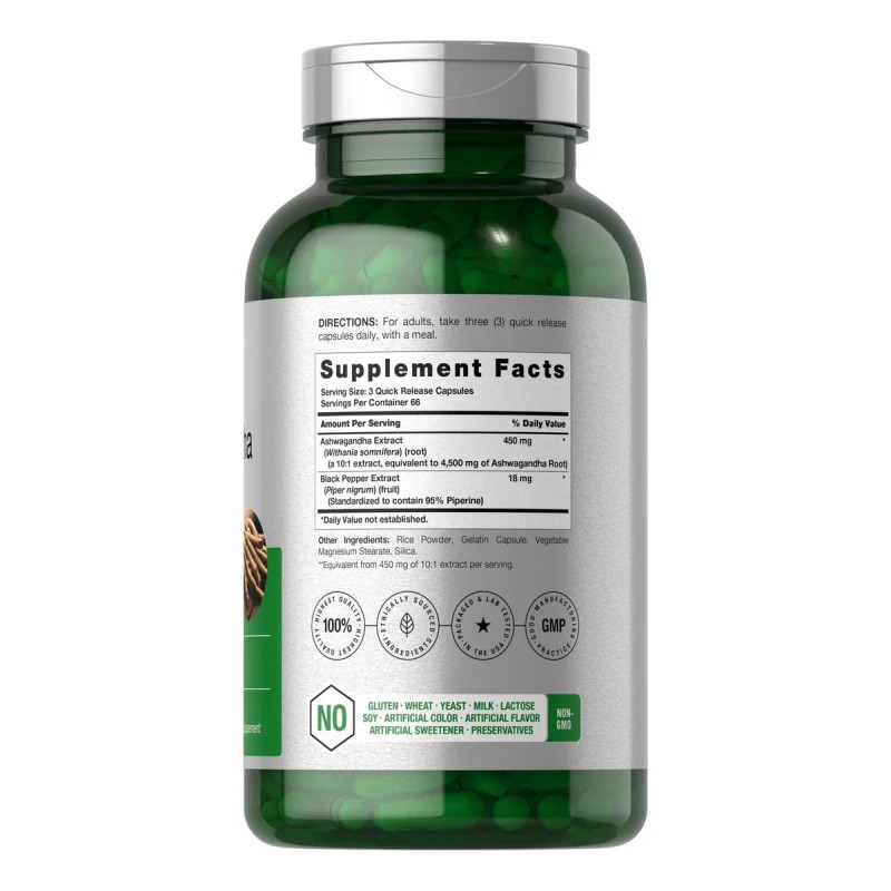 Horbäach Ashwagandha Potencia Máxima 200 Cápsulas