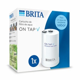 Brita Filter ON TAP V Pack 1, 600L Wasserfilterkartusche - Frisches Wasser mit gutem Geschmack, reduziert Mikropartikel, Schwermetalle