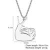 SHIGIE Stainless Steel 18K Gold Silver Plated Cartoon Snail Necklace