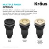 KRAUS Flat-Top Garbage Disposal Air Switch Button in Matte Black,