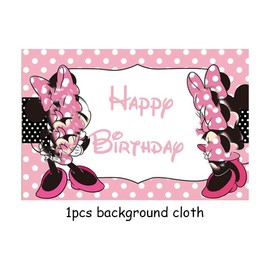 Minnie Birthday Backdrop Mini Mouse Party Backdrop Minnie Backdrops Decoration Background Decorations Photo Mini Photo Party Background