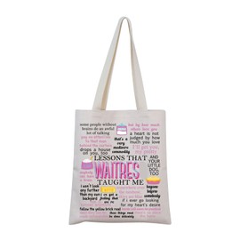 MNIGIU Musical Encouragement Quote Tote Bag Musical Lover Gift Musical Merchandise (Wait-ress Tote)