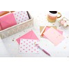 American Greetings Bulk Blank Cards with Envelopes, Pink Heart Stationery