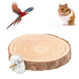 Birds Round Perch Platform, Perch Platform for Bird Cage, Wood Parrots Perch Stand Platform Toy for Cage Birds Parakeet Cockatiel Parrot Budgie Biting Standing (8-10)