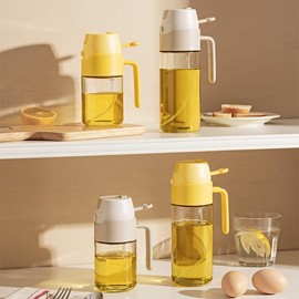 MDZF SWEET HOME Oil Sprayer for Cooking, 12.3oz/350ml 2 in 1 Olive Oil Dispenser Bottle for Kitchen, Premium Oil Spray Bottle, Oil Mister for Air Fryer, Salad, Frying (White, 12.3oz)