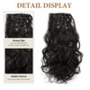 TTPSRY 7 PCS Clip in Extensions Echthaar Natürliche Wellen Haarverlängerung