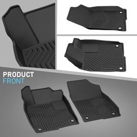 Floor Mats Compatible with Honda Civic 2022-2025 (Fit Automatic, Not Fit Manual), Compatible with Acura Integra 2023-2025, Fits Rear Seats Wthout USB Ports, Cargo Liners TPE Full Cover Protection
