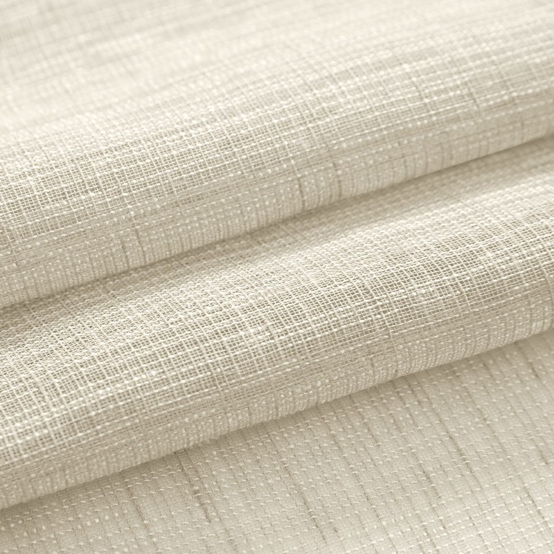 Cortinas semitransparentes con aspecto de lino beige de 42 x